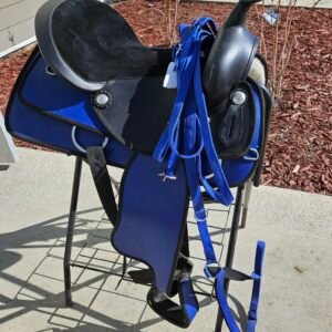 Western Synthetic Saddle Blue 15"