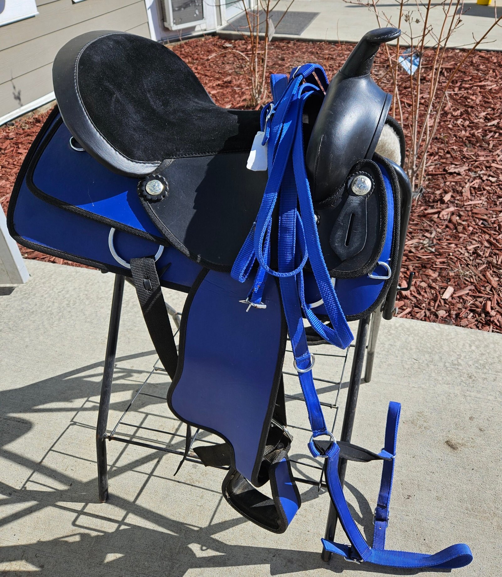 Western Synthetic Saddle Blue 15" Western Synthetic Saddle Blue 15"